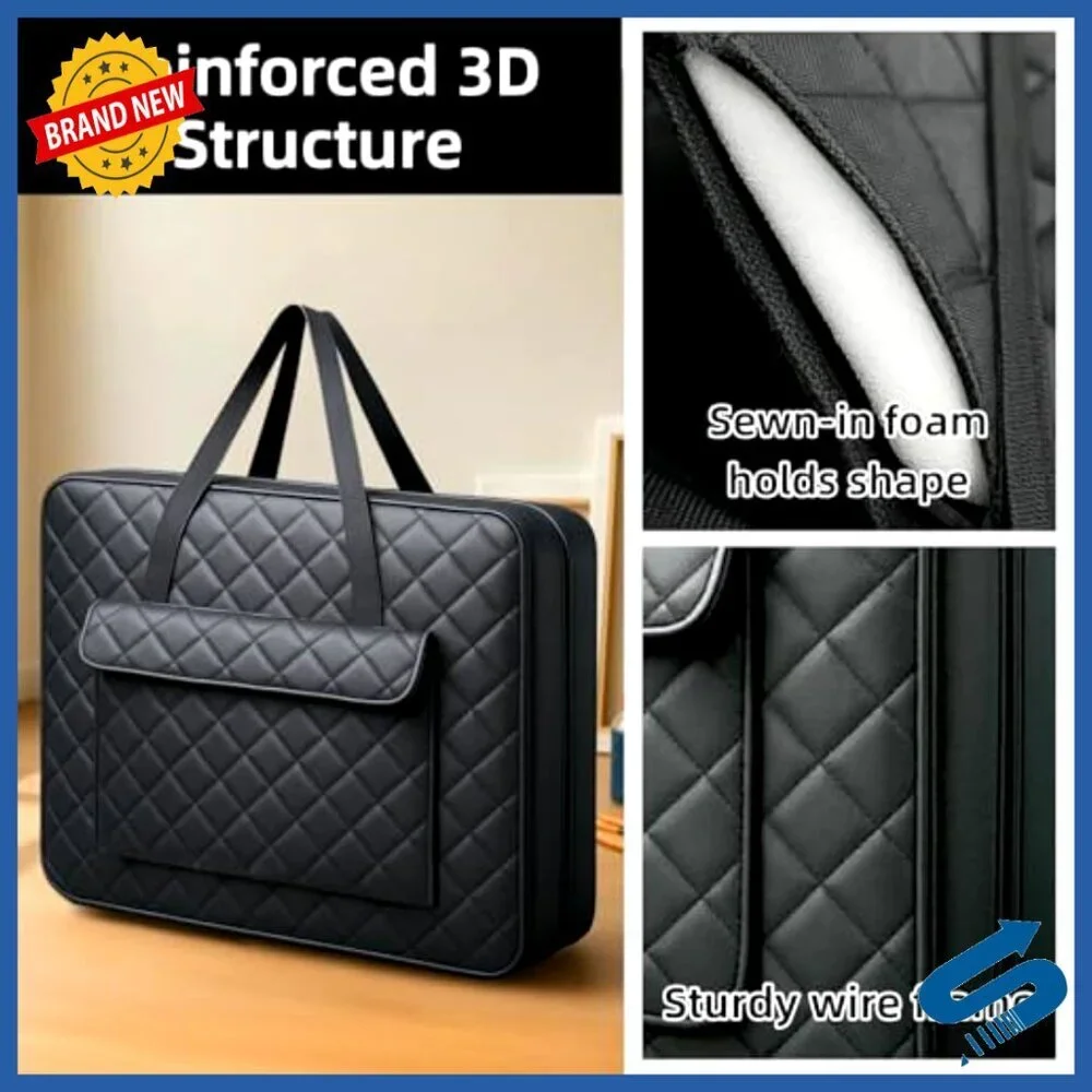 Lightweight Art Portfolio Bag Portable Storage Case for Posters Drawing Boards